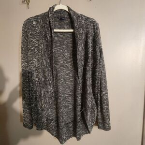 Aeropostale‎ Open Front Cardigan Womens SMALL Grey Heather Knit Long Sleeve FALL